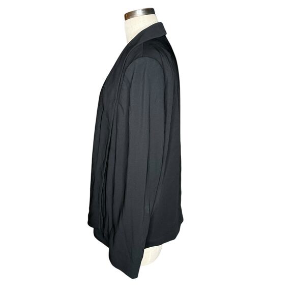 EILEEN FISHER Black Open Front Blazer Jacket Pockets Women's Size Large - Picture 4 of 8